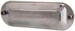 Cooper Crouse-Hinds - 1" Trade, Steel Conduit Body Cover Plate - Use with Form 5 Conduit Bodies - Apex Tool & Supply