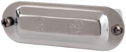 Cooper Crouse-Hinds - 1/2" Trade, Steel Conduit Body Cover Plate - Use with Form 5 Conduit Bodies - Apex Tool & Supply