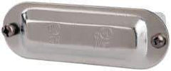 Cooper Crouse-Hinds - 1/2" Trade, Steel Conduit Body Cover Plate - Use with Form 5 Conduit Bodies - Apex Tool & Supply
