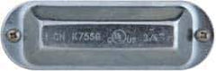 Cooper Crouse-Hinds - 3/4" Trade, Steel Conduit Body Cover Plate - Use with Form 5 Conduit Bodies - Apex Tool & Supply