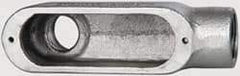Cooper Crouse-Hinds - Form 5, LB Body, 1" Trade, Rigid Malleable Iron Conduit Body - Oval, 6.2" OAL, 12-1/2 cc Capacity, Gray - Apex Tool & Supply