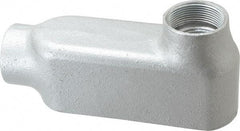 Cooper Crouse-Hinds - Form 5, LB Body, 1-1/2" Trade, Rigid Malleable Iron Conduit Body - Oval, 8.12" OAL, 35.3 cc Capacity, Gray - Apex Tool & Supply