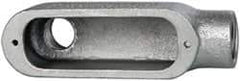 Cooper Crouse-Hinds - Form 5, LB Body, 3/4" Trade, Rigid Malleable Iron Conduit Body - Oval, 5.37" OAL, 7-1/2 cc Capacity, Gray - Apex Tool & Supply