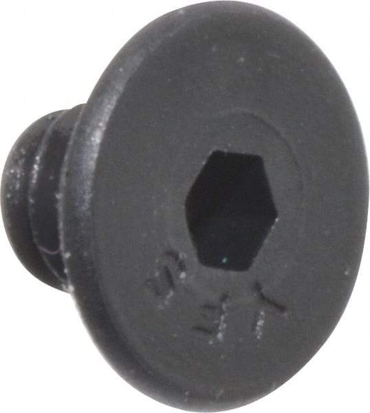 Value Collection - #6-32 UNC Hex Socket Drive, 82° Flat Screw - Alloy Steel, Black Oxide Finish, Fully Threaded, 3/16" OAL - Apex Tool & Supply