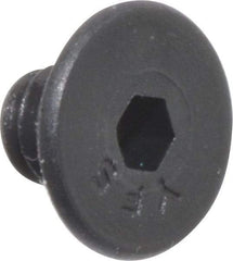 Value Collection - #6-32 UNC Hex Socket Drive, 82° Flat Screw - Alloy Steel, Black Oxide Finish, Fully Threaded, 3/16" OAL - Apex Tool & Supply
