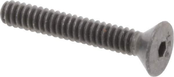 Value Collection - #6-32 UNC Hex Socket Drive, 82° Flat Screw - Alloy Steel, Black Oxide Finish, Fully Threaded, 7/8" OAL - Apex Tool & Supply