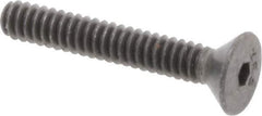 Value Collection - #6-32 UNC Hex Socket Drive, 82° Flat Screw - Alloy Steel, Black Oxide Finish, Fully Threaded, 7/8" OAL - Apex Tool & Supply