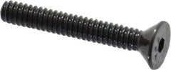 Value Collection - #6-32 UNC Hex Socket Drive, 82° Flat Screw - Alloy Steel, Black Oxide Finish, Fully Threaded, 1" OAL - Apex Tool & Supply