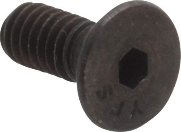 Value Collection - #8-32 UNC Hex Socket Drive, 82° Flat Screw - Alloy Steel, Black Oxide Finish, Fully Threaded, 7/16" OAL - Apex Tool & Supply