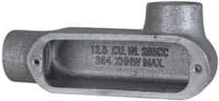 Cooper Crouse-Hinds - Form 5, LR Body, 2" Trade, Rigid Malleable Iron Conduit Body - Oval, 10-1/2" OAL, 68 cc Capacity, Gray - Apex Tool & Supply