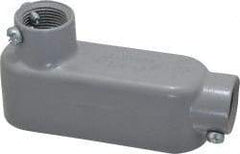 Cooper Crouse-Hinds - Form 5, LB Body, 3/4" Trade, EMT, IMC, Rigid Aluminum Conduit Body - Rectangle, 4.97" OAL, 7.3 cc Capacity, Gray - Apex Tool & Supply