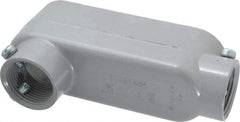 Cooper Crouse-Hinds - Form 5, LB Body, 1" Trade, EMT, IMC, Rigid Aluminum Conduit Body - Rectangle, 5.79" OAL, 12.2 cc Capacity, Gray - Apex Tool & Supply