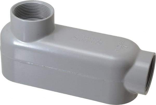 Cooper Crouse-Hinds - Form 5, LB Body, 1-1/2" Trade, IMC, Rigid Aluminum Conduit Body - Oval/Rectangle, 7.81" OAL, 33.8 cc Capacity, Silver - Apex Tool & Supply
