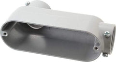 Cooper Crouse-Hinds - Form 5, LB Body, 1-1/2" Trade, EMT, IMC, Rigid Aluminum Conduit Body - Rectangle, 7.81" OAL, 33.8 cc Capacity, Gray - Apex Tool & Supply