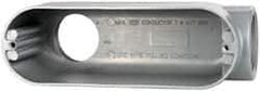 Cooper Crouse-Hinds - Form 5, LB Body, 2" Trade, IMC, Rigid Aluminum Conduit Body - Oval/Rectangle, 10.2" OAL, 71.2 cc Capacity, Silver - Apex Tool & Supply