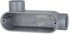 Cooper Crouse-Hinds - Form 5, LL Body, 3/4" Trade, IMC, Rigid Aluminum Conduit Body - Oval/Rectangle, 5.07" OAL, 7.3 cc Capacity, Silver - Apex Tool & Supply