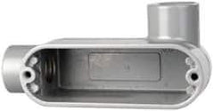 Cooper Crouse-Hinds - Form 5, LR Body, 1/2" Trade, IMC, Rigid Aluminum Conduit Body - Oval/Rectangle, 4.4" OAL, 4.35 cc Capacity, Silver - Apex Tool & Supply