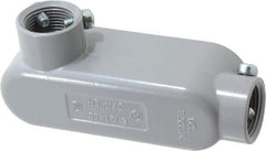 Cooper Crouse-Hinds - Form 5, LR Body, 3/4" Trade, EMT, IMC, Rigid Aluminum Conduit Body - Rectangle, 5.07" OAL, 7.3 cc Capacity, Gray - Apex Tool & Supply