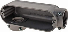 Cooper Crouse-Hinds - Form 5, LR Body, 1-1/2" Trade, EMT, IMC, Rigid Aluminum Conduit Body - Rectangle, 7.87" OAL, 35.8 cc Capacity, Gray - Apex Tool & Supply