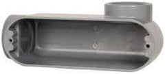 Cooper Crouse-Hinds - Form 5, LR Body, 2" Trade, IMC, Rigid Aluminum Conduit Body - Oval/Rectangle, 9.88" OAL, 69.7 cc Capacity, Silver - Apex Tool & Supply