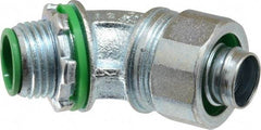 Cooper Crouse-Hinds - 1/2" Trade, Malleable Iron Threaded Angled Liquidtight Conduit Connector - Insulated - Apex Tool & Supply