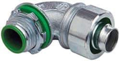Cooper Crouse-Hinds - 1/2" Trade, Malleable Iron Threaded Angled Liquidtight Conduit Connector - Insulated - Apex Tool & Supply