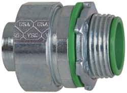 Cooper Crouse-Hinds - 2-1/2" Trade, Malleable Iron Threaded Straight Liquidtight Conduit Connector - Insulated - Apex Tool & Supply