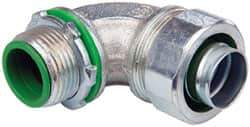 Cooper Crouse-Hinds - 3/4" Trade, Malleable Iron Threaded Angled Liquidtight Conduit Connector - Insulated - Apex Tool & Supply