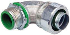 Cooper Crouse-Hinds - 3/4" Trade, Malleable Iron Threaded Angled Liquidtight Conduit Connector - Insulated - Apex Tool & Supply