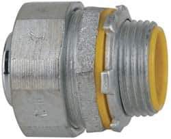 Cooper Crouse-Hinds - 1" Trade, Malleable Iron Threaded Straight Liquidtight Conduit Connector - Insulated - Apex Tool & Supply