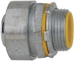 Cooper Crouse-Hinds - 1" Trade, Malleable Iron Threaded Straight Liquidtight Conduit Connector - Insulated - Apex Tool & Supply
