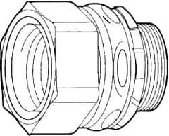 Cooper Crouse-Hinds - 3-1/2" Trade, Malleable Iron Threaded Straight Liquidtight Conduit Connector - Noninsulated - Apex Tool & Supply