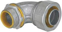 Cooper Crouse-Hinds - 1" Trade, Malleable Iron Threaded Angled Liquidtight Conduit Connector - Insulated - Apex Tool & Supply