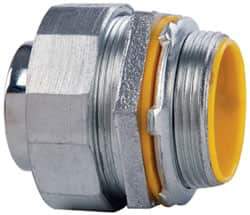Cooper Crouse-Hinds - 1-1/2" Trade, Malleable Iron Threaded Straight Liquidtight Conduit Connector - Insulated - Apex Tool & Supply