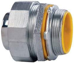 Cooper Crouse-Hinds - 1-1/2" Trade, Malleable Iron Threaded Straight Liquidtight Conduit Connector - Insulated - Apex Tool & Supply