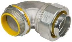 Cooper Crouse-Hinds - 1-1/2" Trade, Malleable Iron Threaded Angled Liquidtight Conduit Connector - Insulated - Apex Tool & Supply