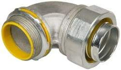 Cooper Crouse-Hinds - 1-1/2" Trade, Malleable Iron Threaded Angled Liquidtight Conduit Connector - Insulated - Apex Tool & Supply