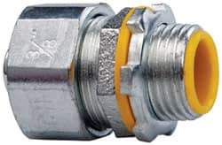 Cooper Crouse-Hinds - 3/8" Trade, Malleable Iron Threaded Straight Liquidtight Conduit Connector - Insulated - Apex Tool & Supply