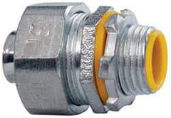 Cooper Crouse-Hinds - 1/2" Trade, Malleable Iron Threaded Straight Liquidtight Conduit Connector - Insulated - Apex Tool & Supply