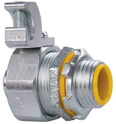 Cooper Crouse-Hinds - 1/2" Trade, Malleable Iron Threaded Straight Liquidtight Conduit Connector - Insulated - Apex Tool & Supply
