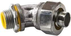 Cooper Crouse-Hinds - 1/2" Trade, Malleable Iron Threaded Angled Liquidtight Conduit Connector - Insulated - Apex Tool & Supply