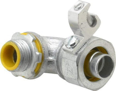 Cooper Crouse-Hinds - 1/2" Trade, Malleable Iron Threaded Angled Liquidtight Conduit Connector - Insulated - Apex Tool & Supply