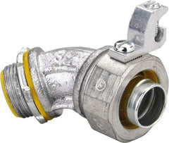 Cooper Crouse-Hinds - 3/4" Trade, Malleable Iron Threaded Angled Liquidtight Conduit Connector - Insulated - Apex Tool & Supply