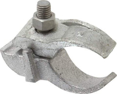 Cooper Crouse-Hinds - 2" Pipe, Malleable Iron, Electro Galvanized Conduit Clamp - 1 Mounting Hole - Apex Tool & Supply