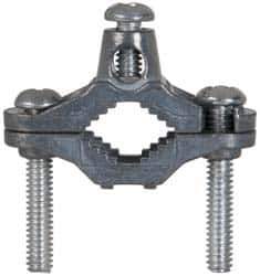 Cooper Crouse-Hinds - 8 to 2 AWG Compatible Dual-Nut Rod Clamp - Zinc, cUL Listed, UL File E6225, UL Listed - Apex Tool & Supply