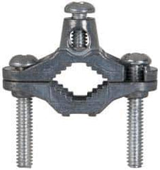 Cooper Crouse-Hinds - 8 to 2 AWG Compatible Dual-Nut Rod Clamp - Zinc, cUL Listed, UL File E6225, UL Listed - Apex Tool & Supply