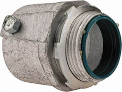 Cooper Crouse-Hinds - 1-1/4" Trade, Malleable Iron Set Screw Straight Rigid/Intermediate (IMC) Conduit Connector - Insulated - Apex Tool & Supply