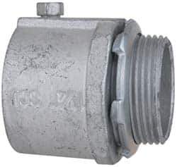 Cooper Crouse-Hinds - 1-1/4" Trade, Malleable Iron Set Screw Straight Rigid/Intermediate (IMC) Conduit Connector - Noninsulated - Apex Tool & Supply