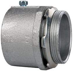 Cooper Crouse-Hinds - 2" Trade, Malleable Iron Set Screw Straight Rigid/Intermediate (IMC) Conduit Connector - Noninsulated - Apex Tool & Supply