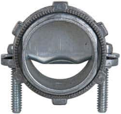 Cooper Crouse-Hinds - 1" Trade, Die Cast Zinc Squeeze Clamp Straight FMC Conduit Connector - Noninsulated - Apex Tool & Supply